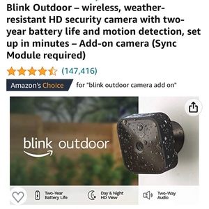 Blink Outdoor security  Camera
